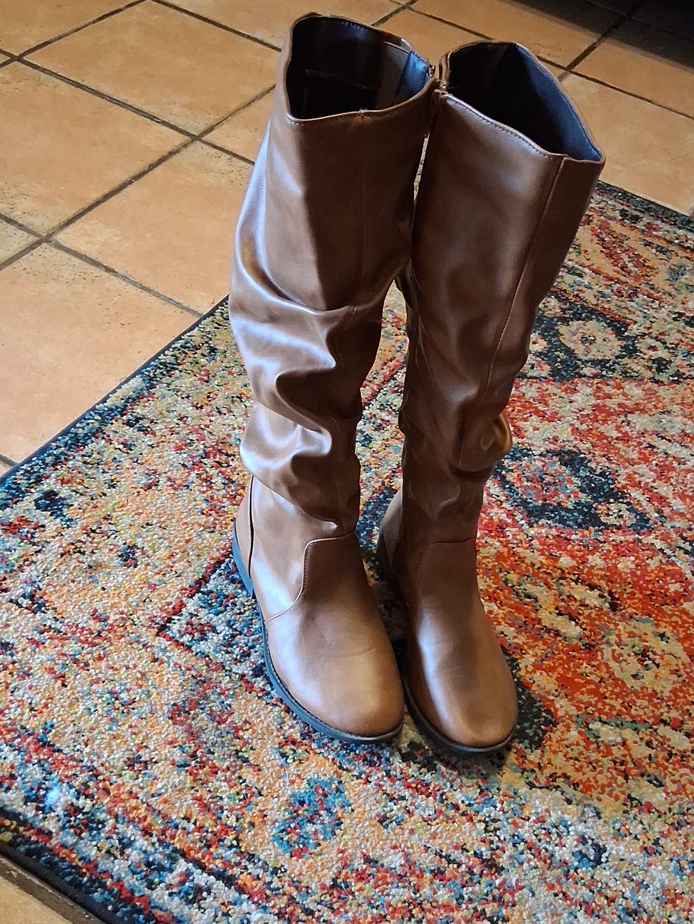 Women's Tall Slouchy Riding Boots - Brown